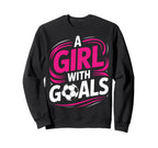 Team Player Goals Soccer Players Sweatshirt - Minimalist Print Unisex