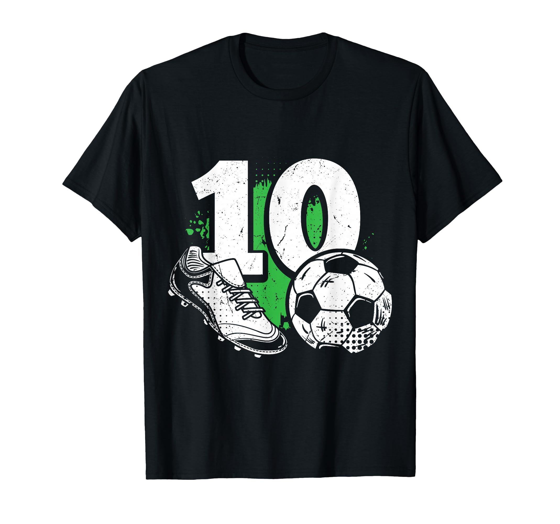10Th Birthday Soccer Player Football T-Shirt - Custom Art Print for Adults