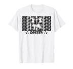 Just Who Loves Soccer Coquette Bow T-Shirt - Minimalist Print Men Women