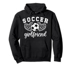 Soccer Girlfriend Hearts Soccer Hoodie - Minimalist Print Men Women