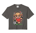 Kawaii Soccer Cow Just Who Loves Sweatshirt - Streetwear Style Unisex