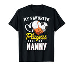 My Favorite Players Baseball Soccer T-Shirt - Unique Graphic Men Women