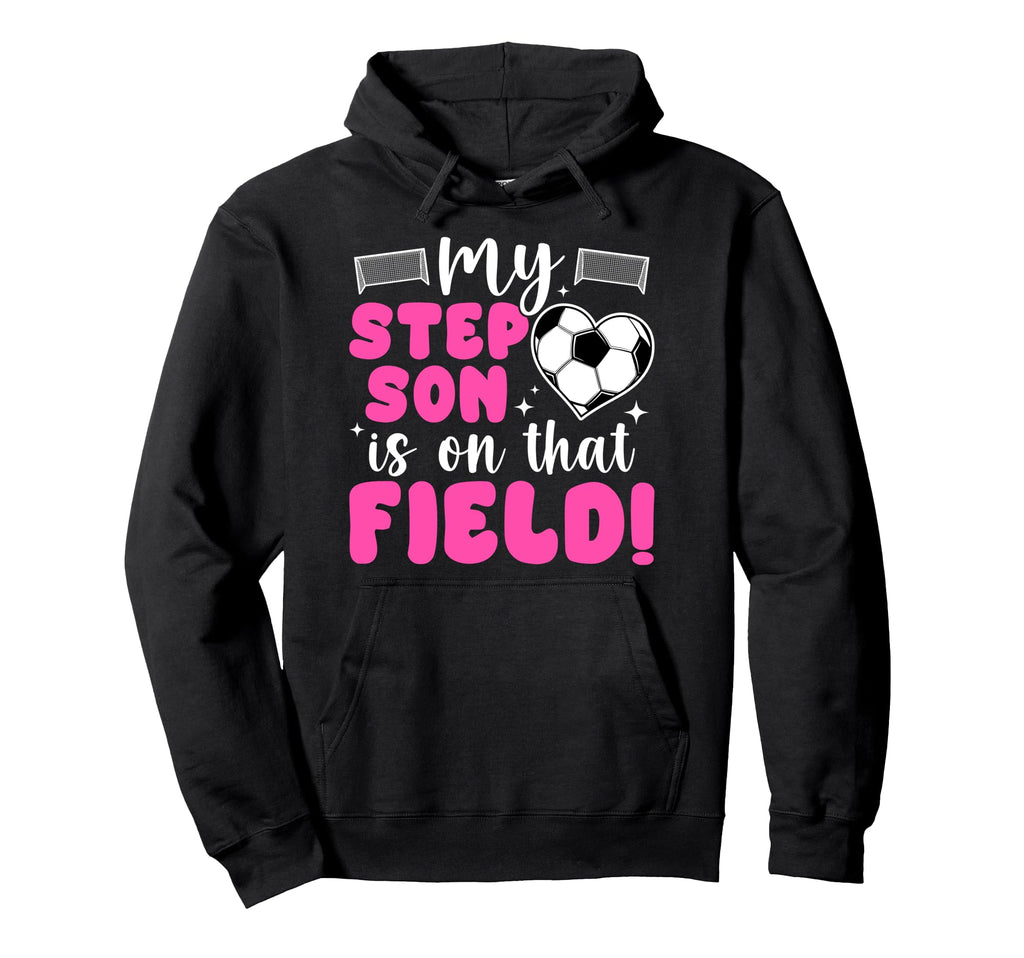 Proud Soccer Step Mom Soccer Player Hoodie - Fun Novelty Design Unisex