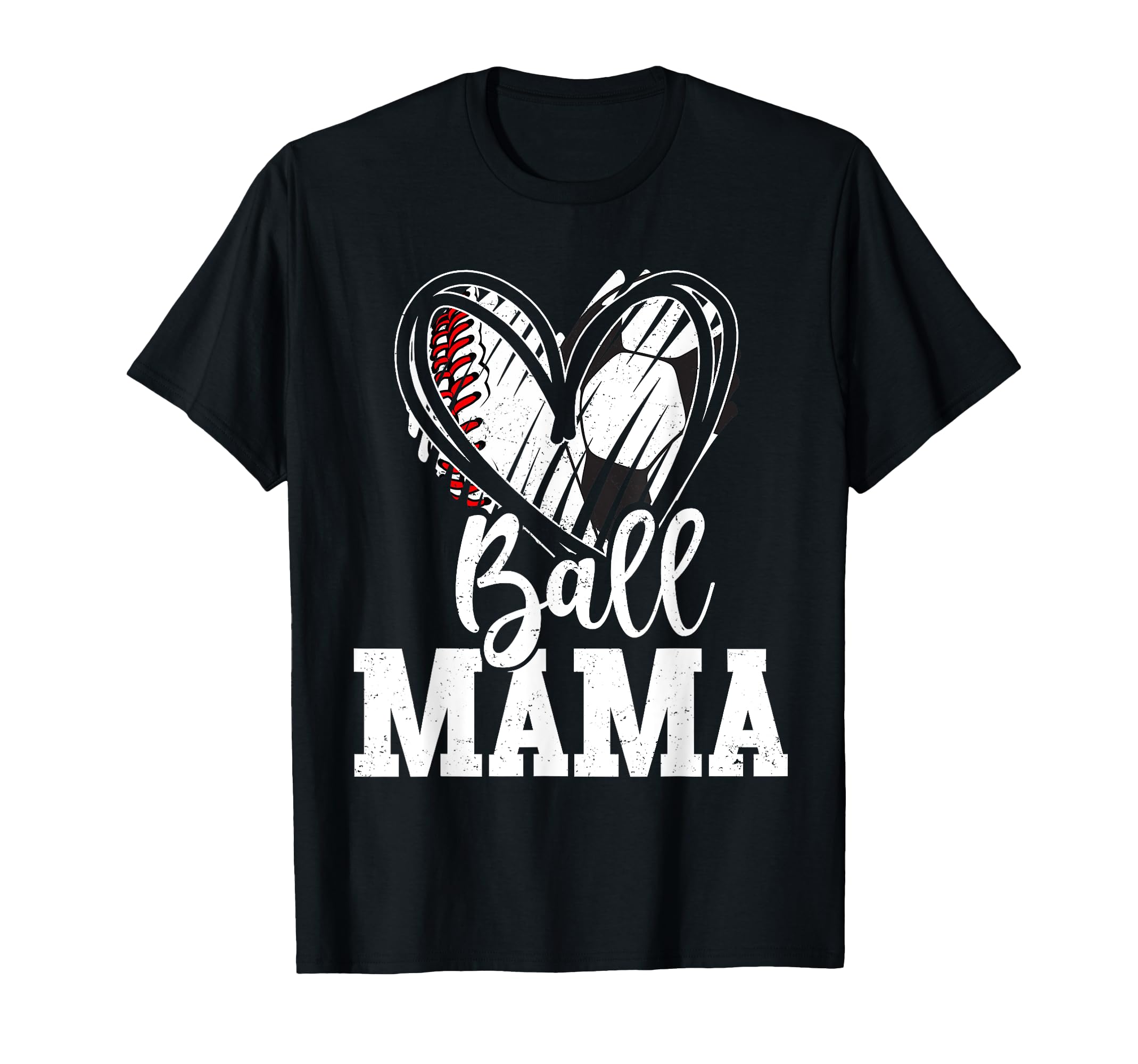 Ball Mama Baseball Soccer Mom T-Shirt - Fun Novelty Design for Adults