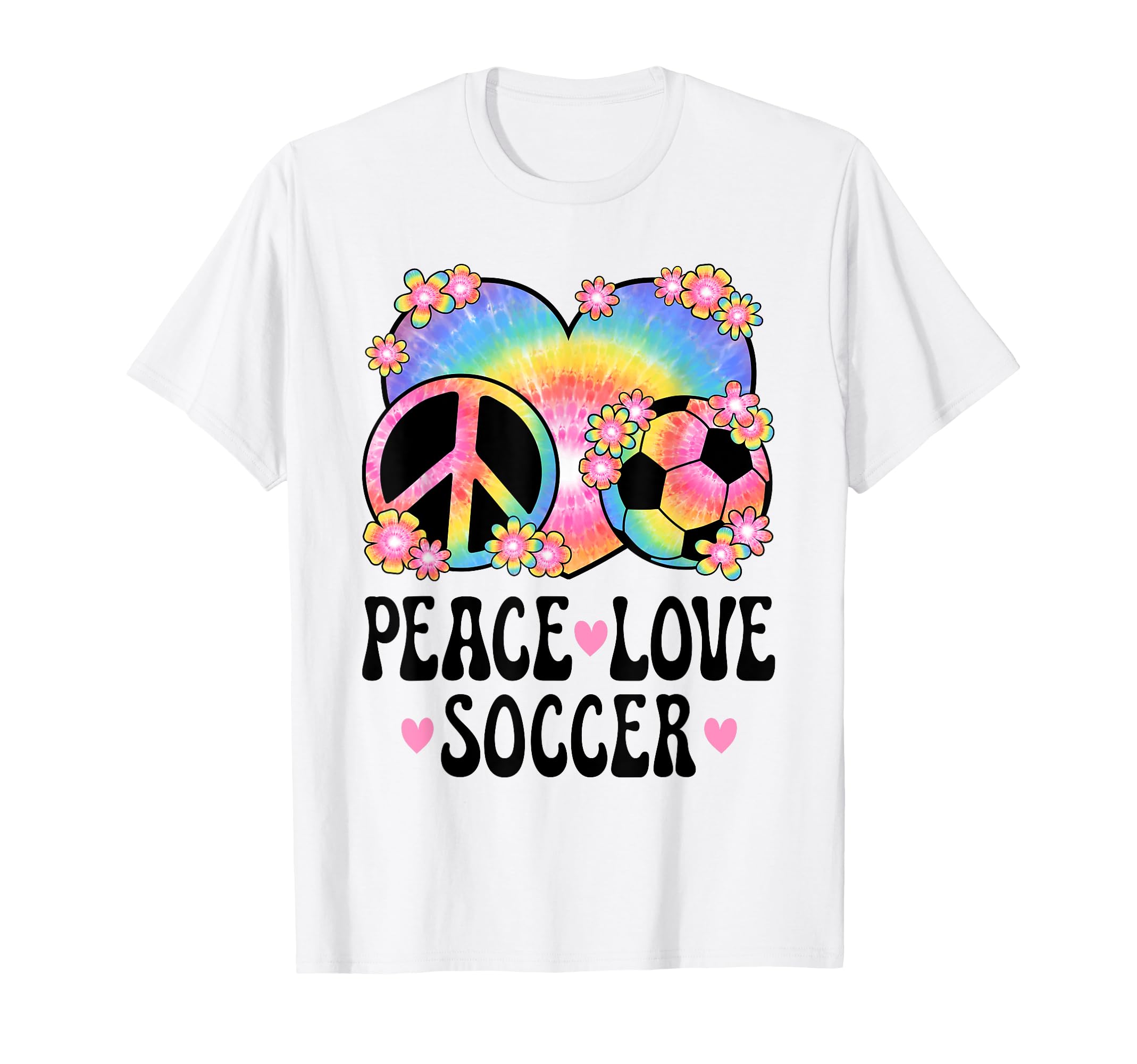Peace Love Soccer Lover 60S 70S T-Shirt - Streetwear Style Men Women