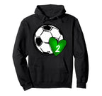 Womens Custom Soccer Mom Number 2 Heart Hoodie - Custom Art Print Unisex