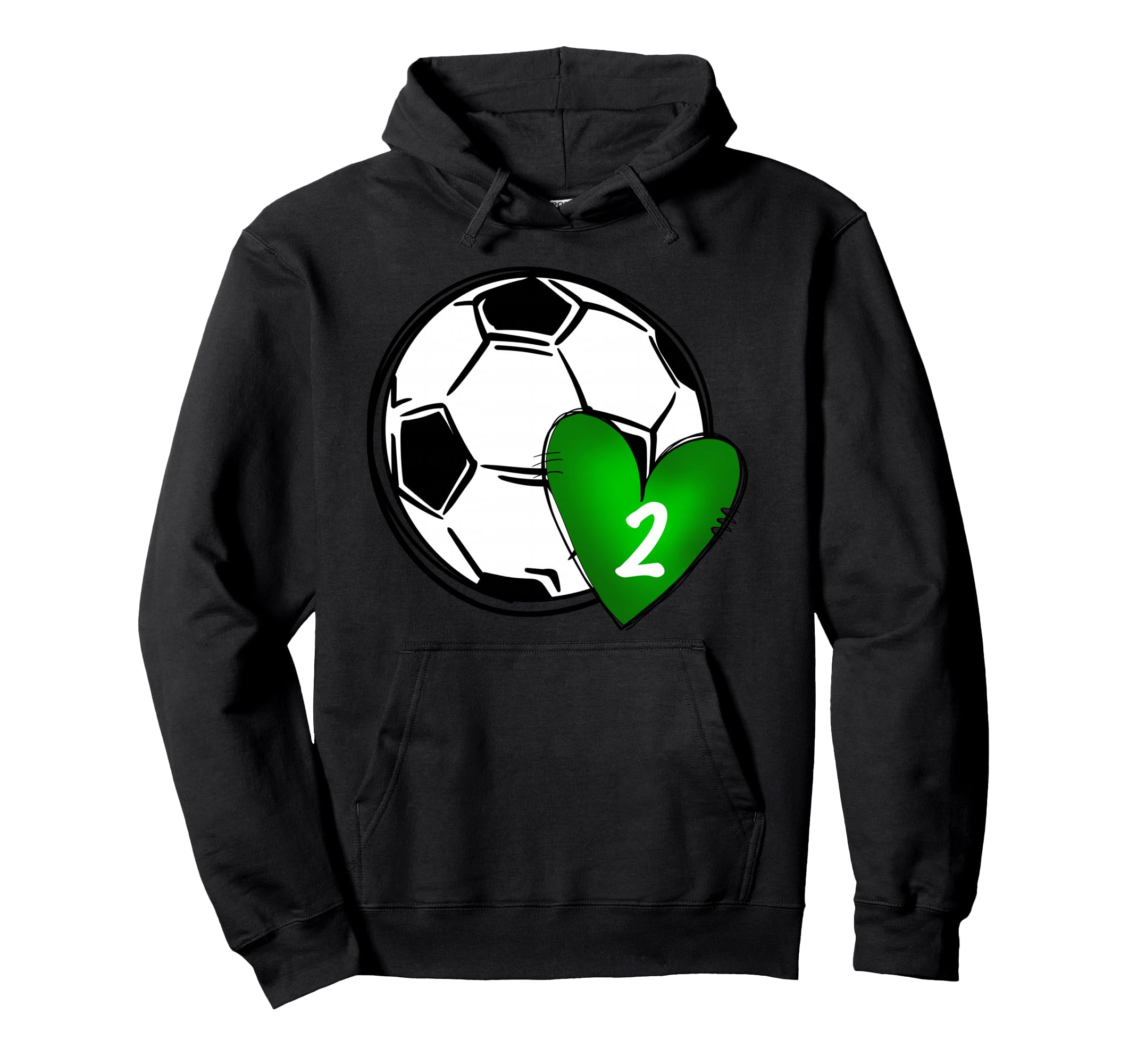 Womens Custom Soccer Mom Number 2 Heart Hoodie - Custom Art Print Unisex