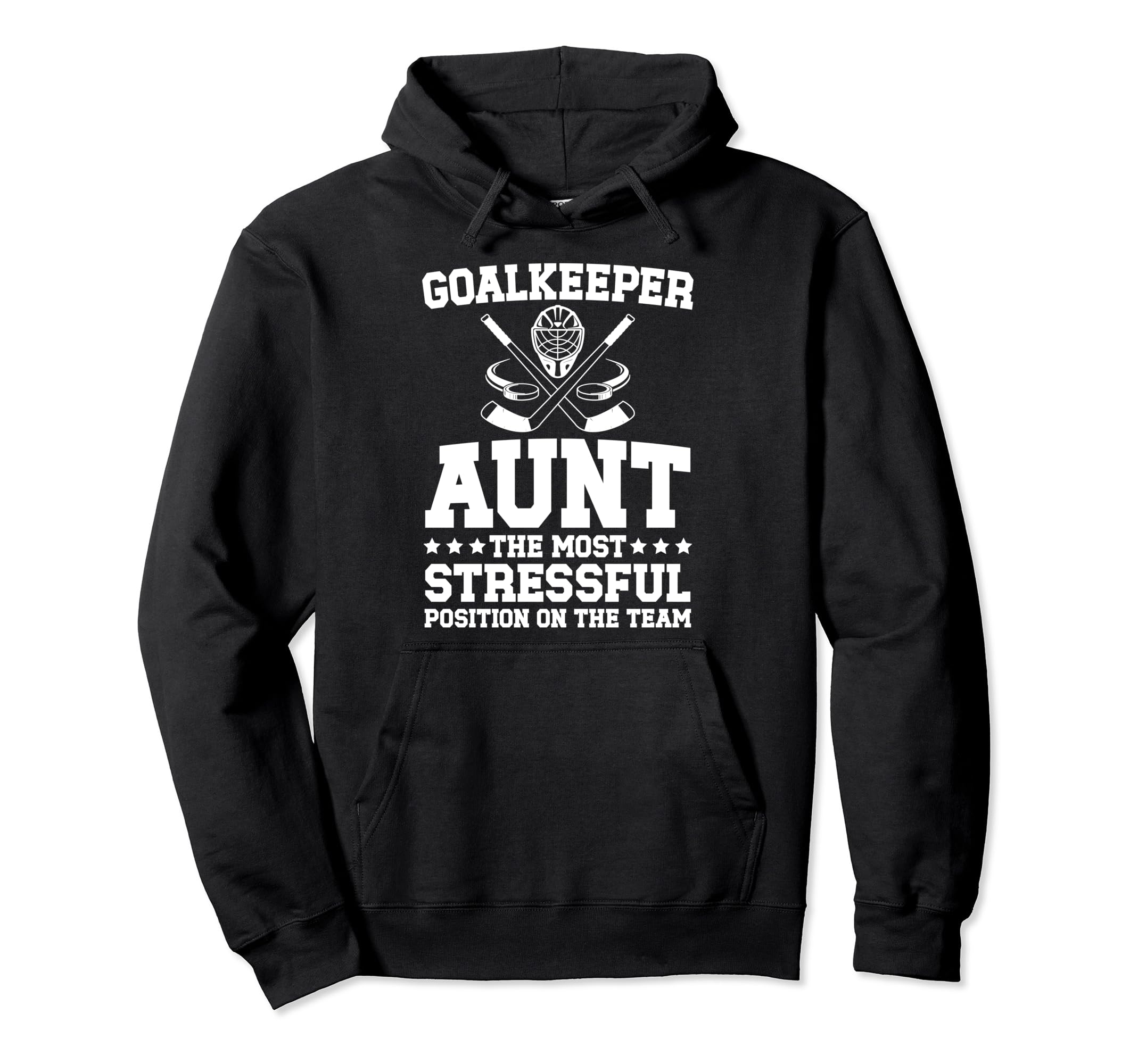 Funny Hockey Goalkeeper Aunt Hockey Hoodie - Unique Graphic for Adults