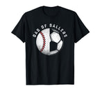 Dad Ballers Father Son Soccer T-Shirt - Fun Novelty Design Men Women