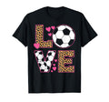 Love Soccer Leopard Soccer Teen T-Shirt - Unique Graphic Unisex