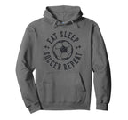 Eat Sleep Soccer Repeat Soccer Sports Hoodie - Minimalist Print Unisex