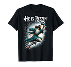 Rizzen Funny Sports Rizz He Is Rizzin T-Shirt - Trendy Graphic Men Women