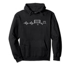 Soccer Player Heartbeat Funny Soccer Hoodie - Unique Graphic for Adults