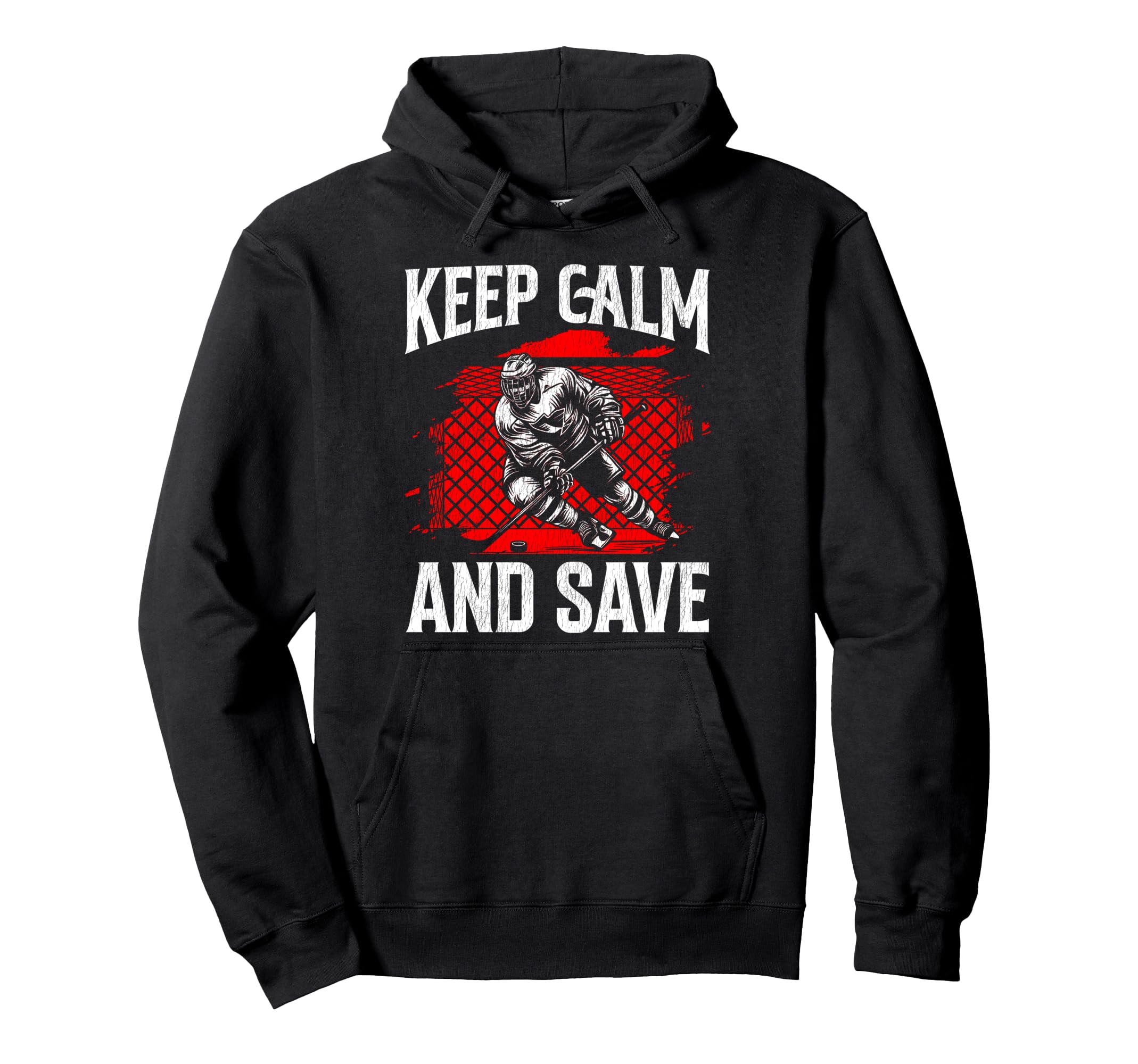 Ice Hockey Goalie Goalkeeper Keep Calm And Hoodie - Unique Graphic Unisex