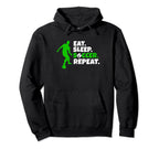 Eat Sleep Soccer Repeat Goalie Hoodie - Minimalist Print Men Women