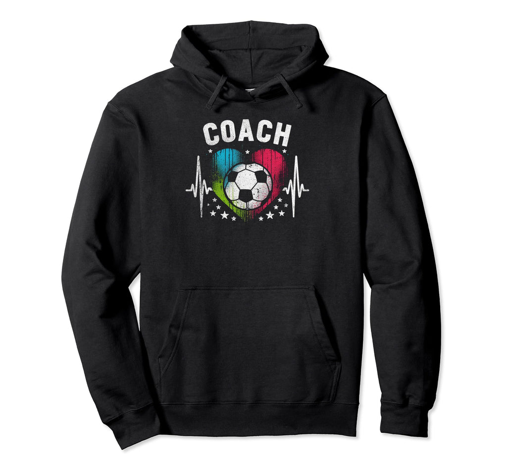Soccer Coach Training Heart Beat Hoodie - Aesthetic Graphic Unisex