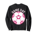 Womens Soccer Game Day Ladies Heart Sweatshirt - Unique Graphic for Adults