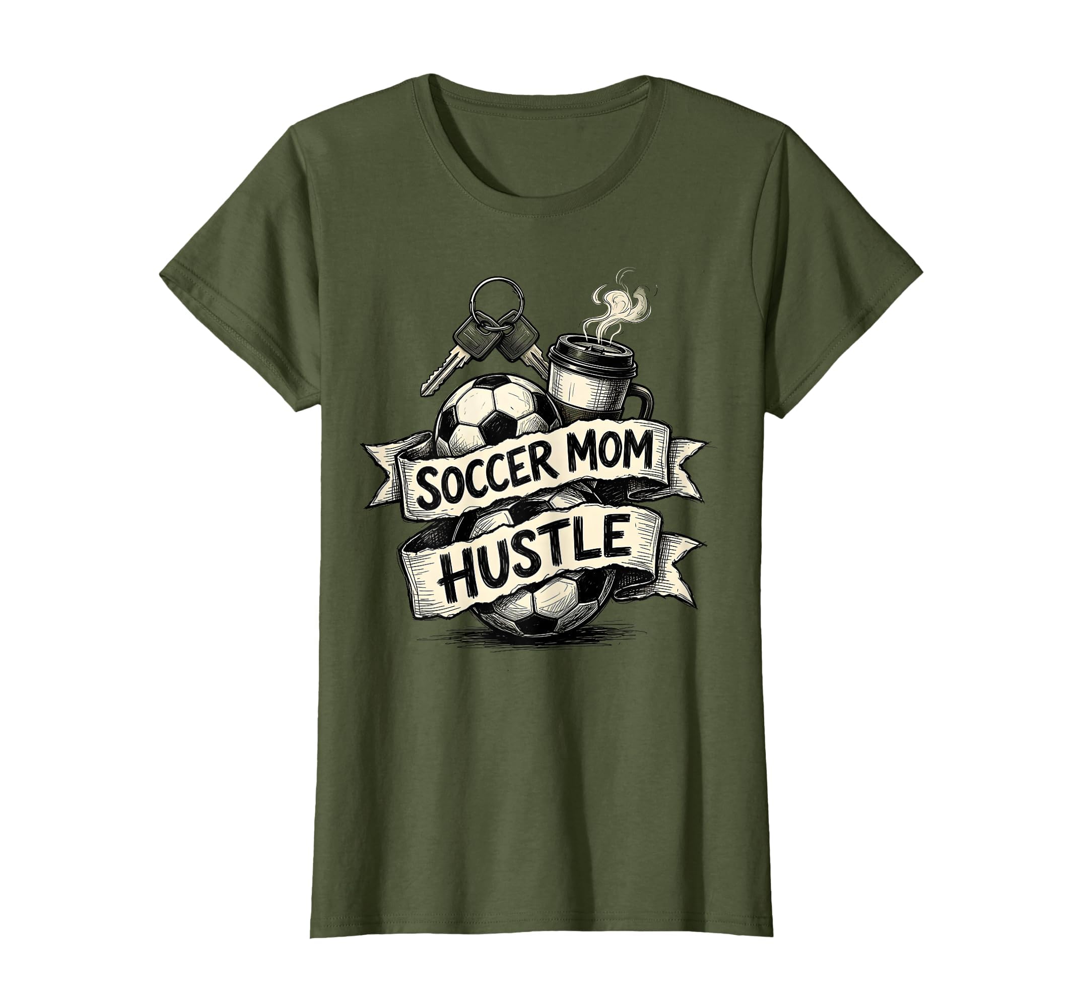 Soccer Mom Hustle T-Shirt - Unique Graphic Unisex