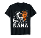 Ball Nana Heart Soccer Basketball T-Shirt - Graphic Print for Adults