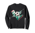 Watercolor Soccer Ball Action Kick Sweatshirt - Minimalist Print Men Women