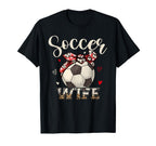 Soccer Wife Headband Leopard Soccer Ball T-Shirt - Graphic Print Men Women