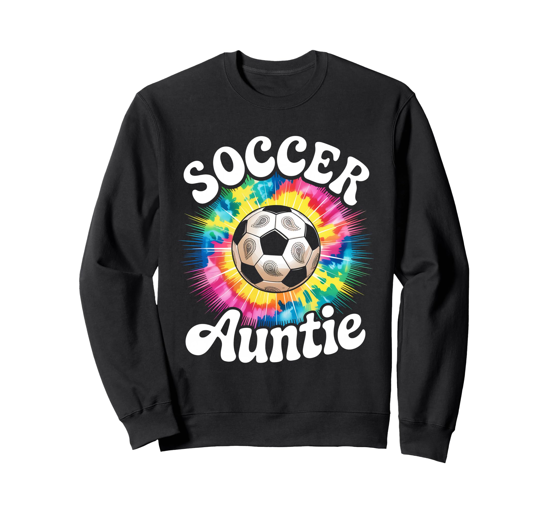 Soccer Aunt Auntie Tie Dye Sweatshirt - Casual Everyday Wear Unisex