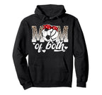 Mom Both Leopard Volleyball Soccer Mom Hoodie - Streetwear Style Unisex