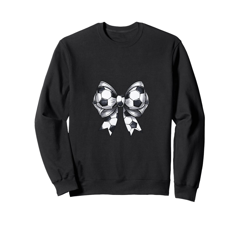 Coquette Soccer Bow Matching Family Sweatshirt - Graphic Print for Adults
