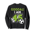 45Th Birthday Soccer Theme 45Year Old B Sweatshirt - Graphic Print Unisex