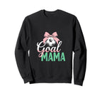 Goal Mama Soccer Bow Soccer Mom Sweatshirt - Custom Art Print Men Women
