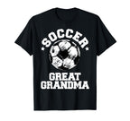 Soccer Great Grandma Soccer Ball T-Shirt - Aesthetic Graphic Unisex