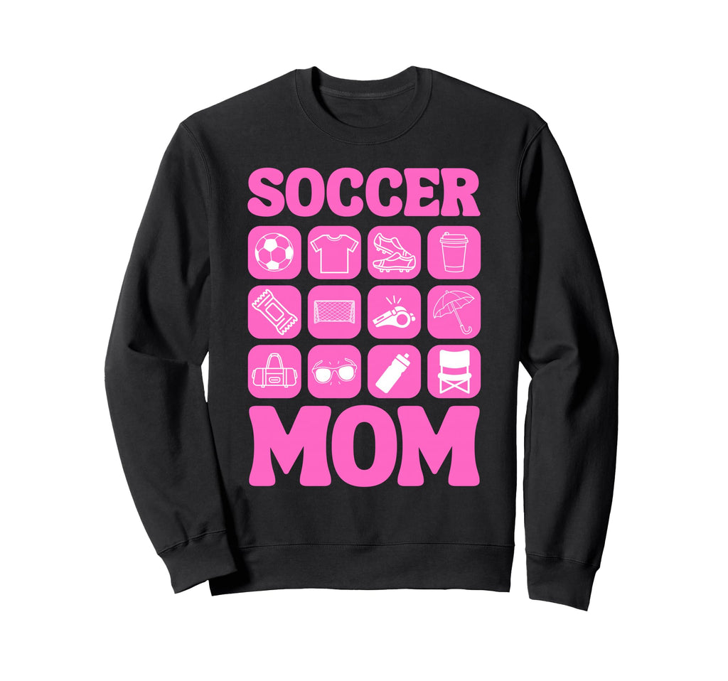 Soccer Mom Icons Soccer Sweatshirt - Novelty Apparel Unisex