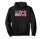 Soccer Usa Flag Goalie Ball Gift Sports Hoodie - Custom Art Print Unisex