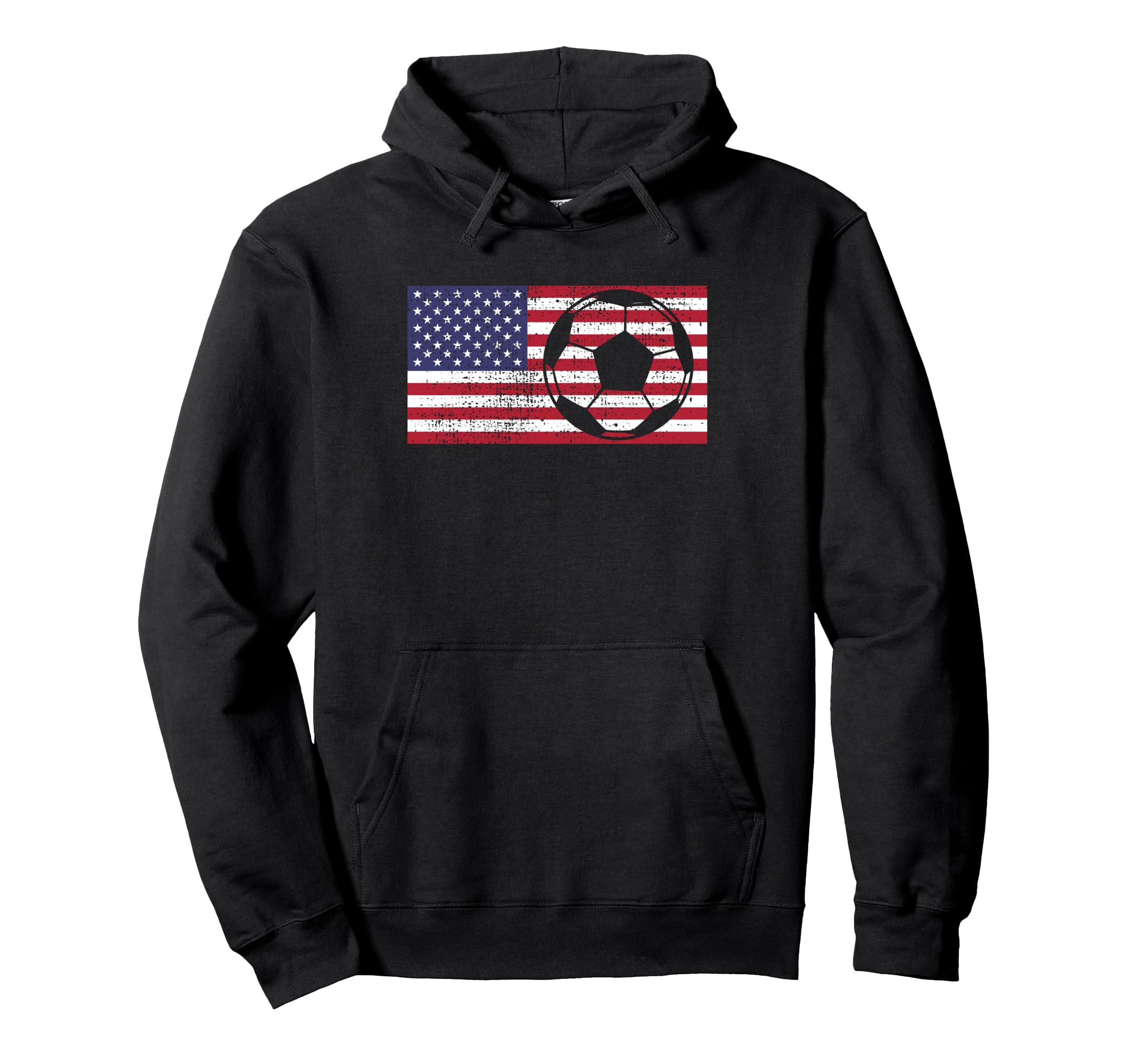 Soccer Usa Flag Goalie Ball Gift Sports Hoodie - Custom Art Print Unisex