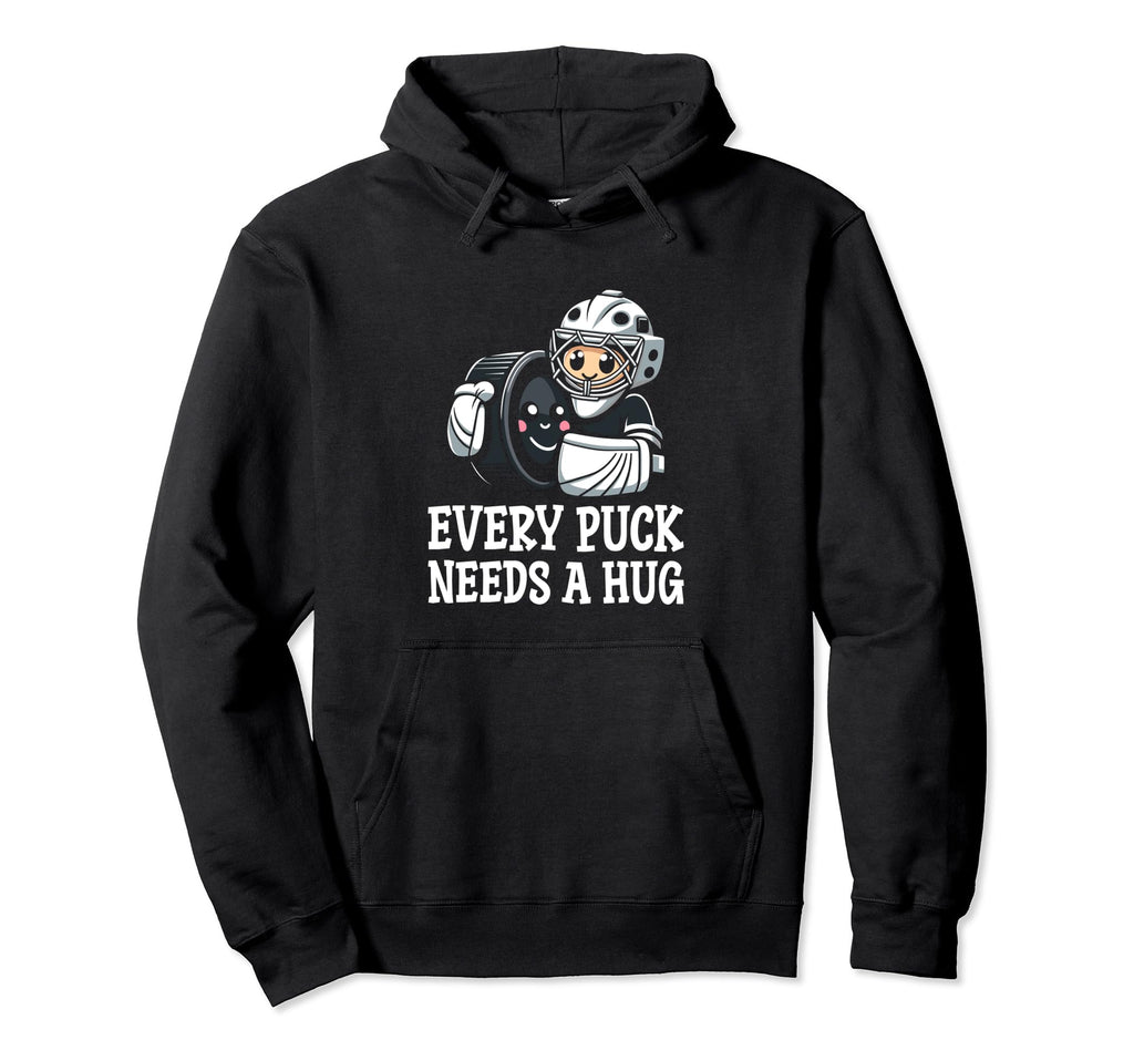 Ice Hockey Goalie Goalkeeper Goalie Puck Hoodie - Fun Novelty Design Unisex