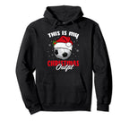 Pajama Santa Hat Soccer Ball Hoodie - Graphic Print Men Women