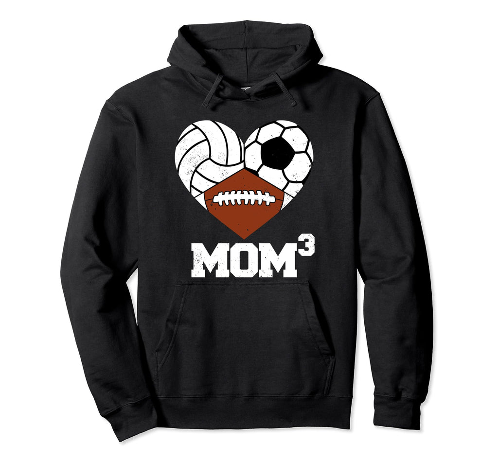 Mom Cubed Mom3 Mom Three Volleyball Hoodie - Aesthetic Graphic for Adults