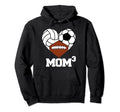 Mom Cubed Mom3 Mom Three Volleyball Hoodie - Aesthetic Graphic for Adults