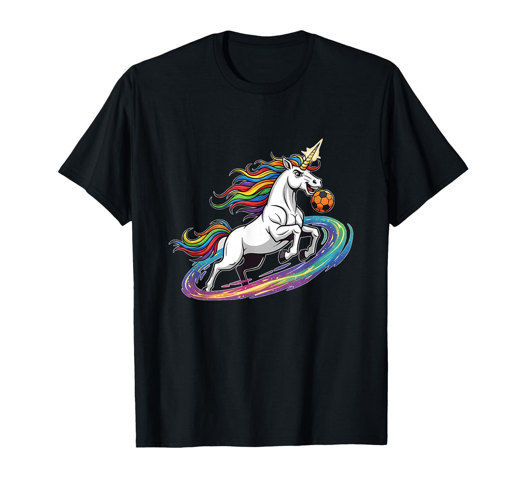 Unicorn Soccer Rainbow Galaxy T-Shirt - Streetwear Style for Adults