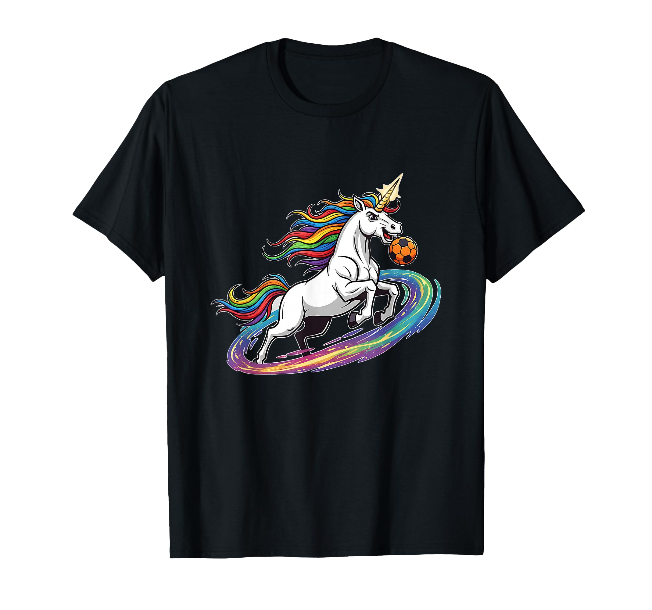 Unicorn Soccer Rainbow Galaxy T-Shirt - Streetwear Style for Adults