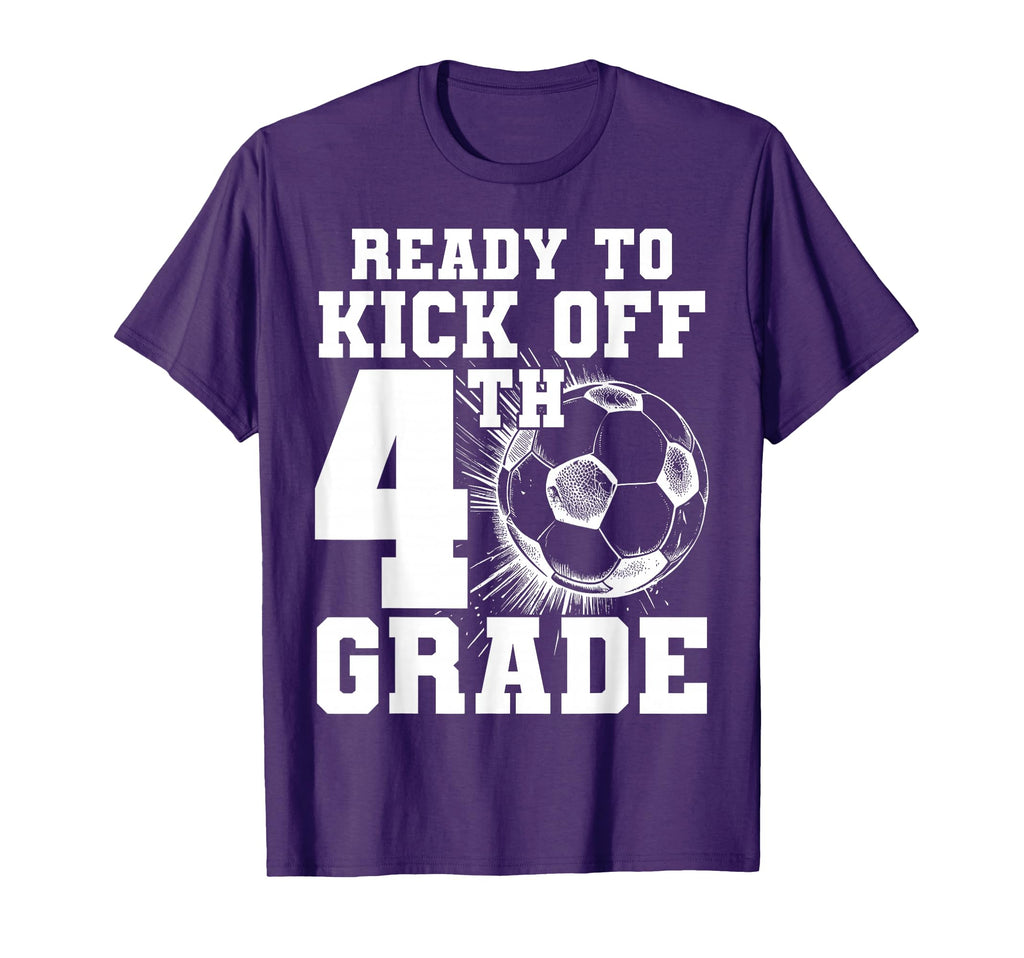 Ready To Kick Off 4Th Grade First Day T-Shirt - Custom Art Print Men Women