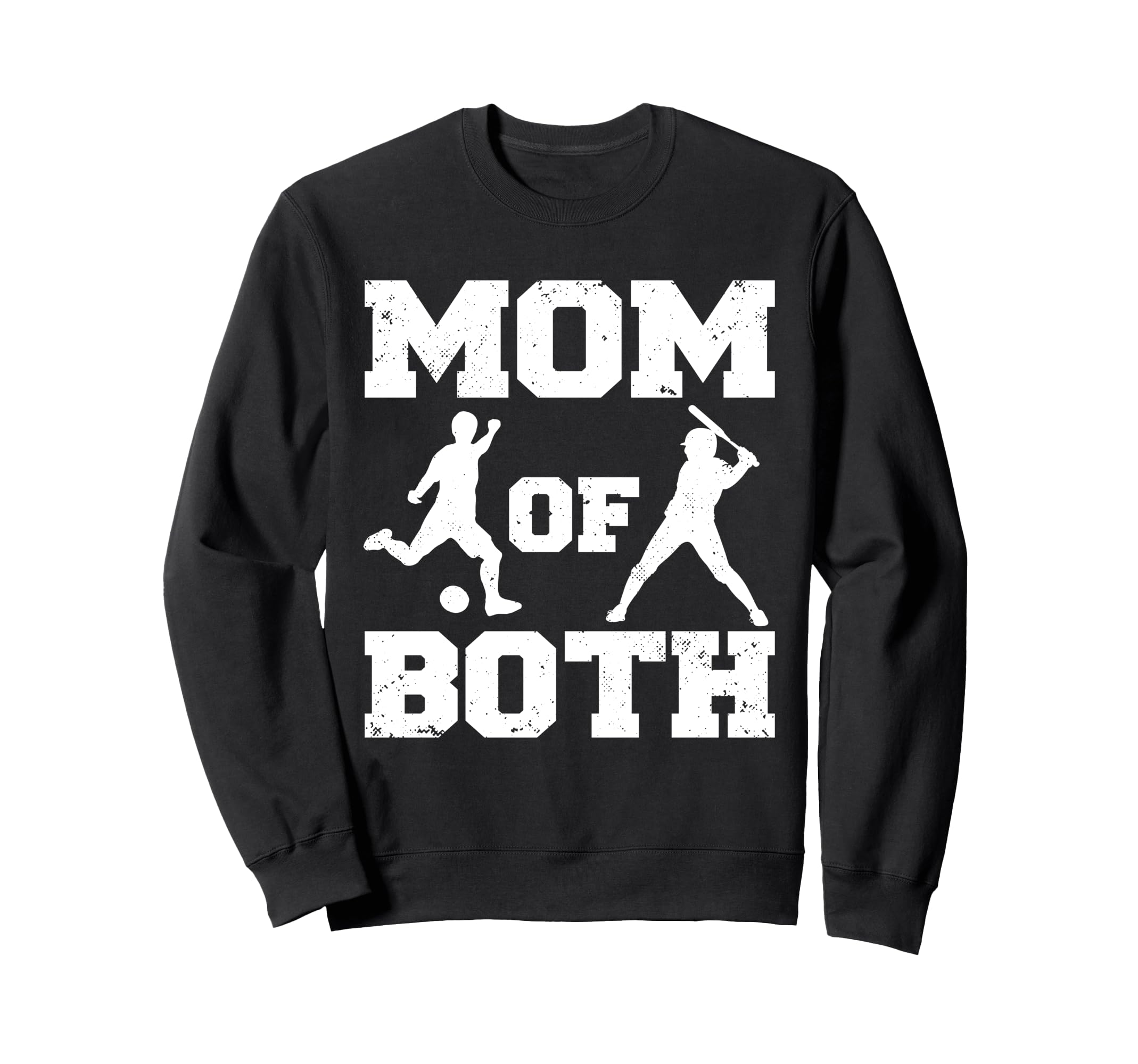Mom Both Funny Soccer Baseball Mom Sweatshirt - Aesthetic Graphic Unisex