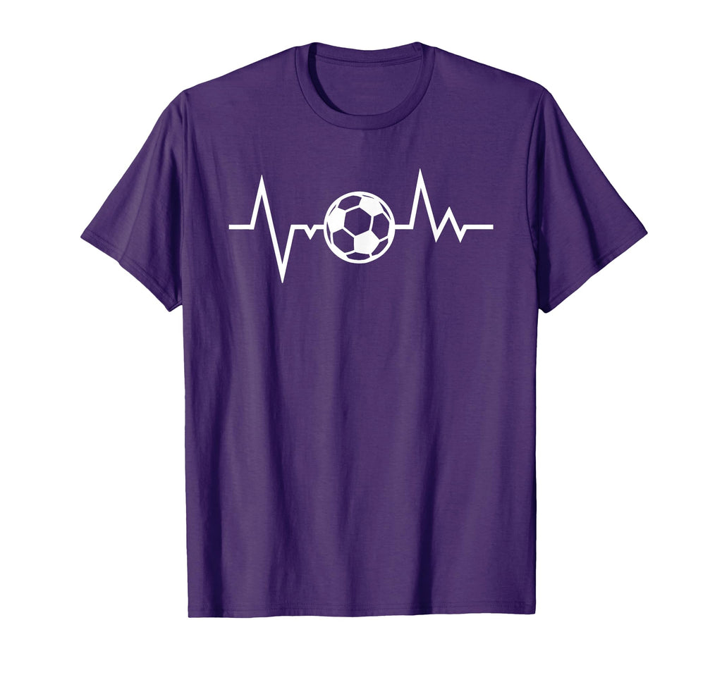 Soccer Sports Funny Soccer Heartbeat T-Shirt - Graphic Print Unisex