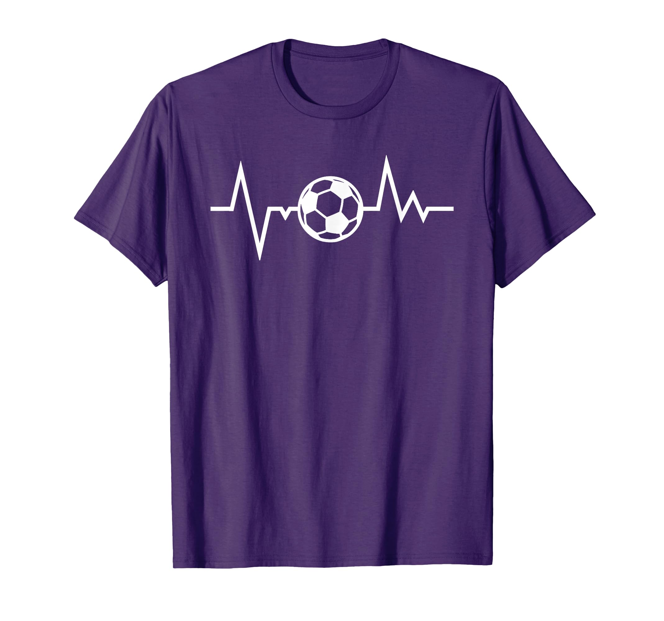 Soccer Sports Funny Soccer Heartbeat T-Shirt - Graphic Print Unisex