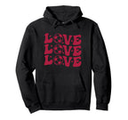 Soccer And Valentines Day Trendy Groovy Hoodie - Minimalist Print Unisex