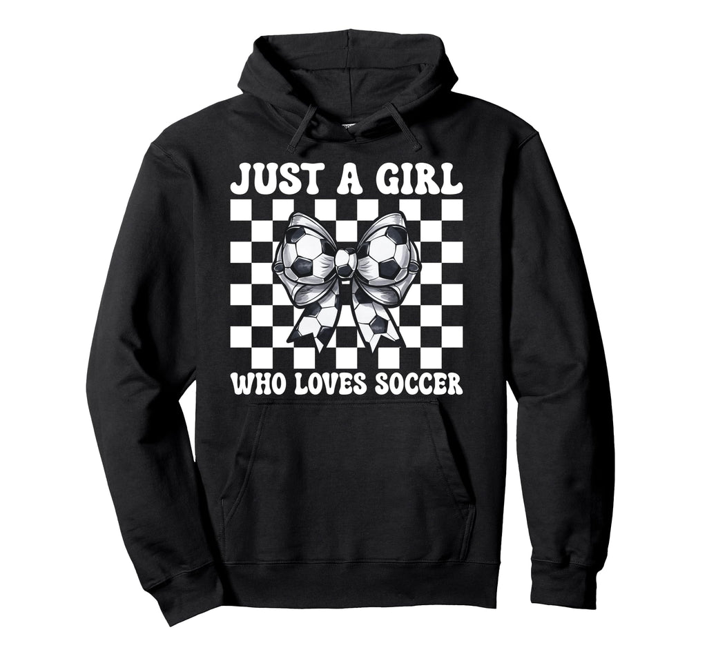 Just Who Loves Soccer Mom Coquette Bow Hoodie - Custom Art Print Men Women