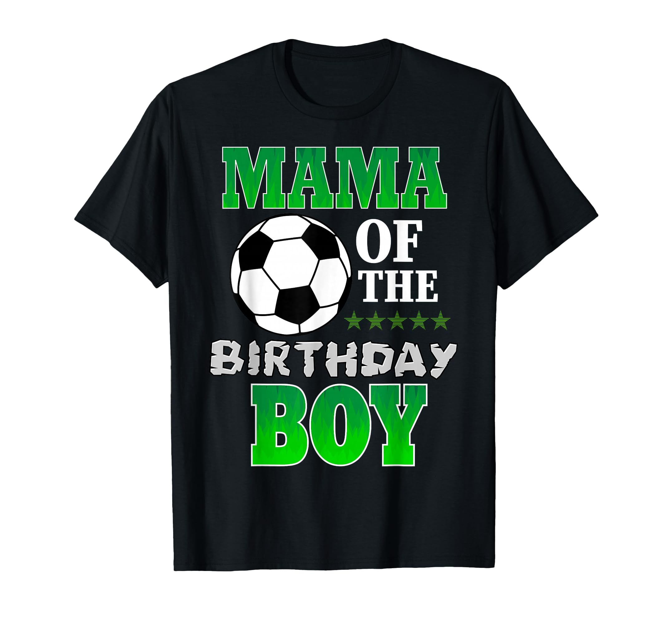 Mama Birthday Soccer Stars Outfit T-Shirt - Custom Art Print for Adults