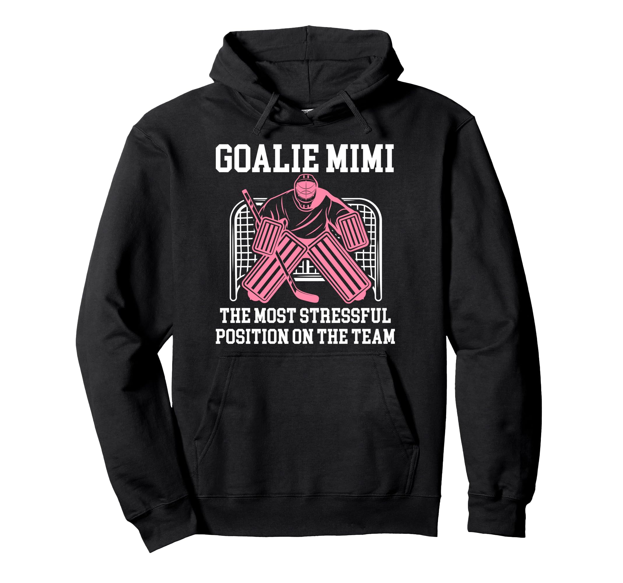 Funny Hockey Goalie Mimi Hockey Keeper Hoodie - Minimalist Print Men Women