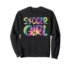 Soccer Colorful Soccer Player Sweatshirt - Minimalist Print Unisex