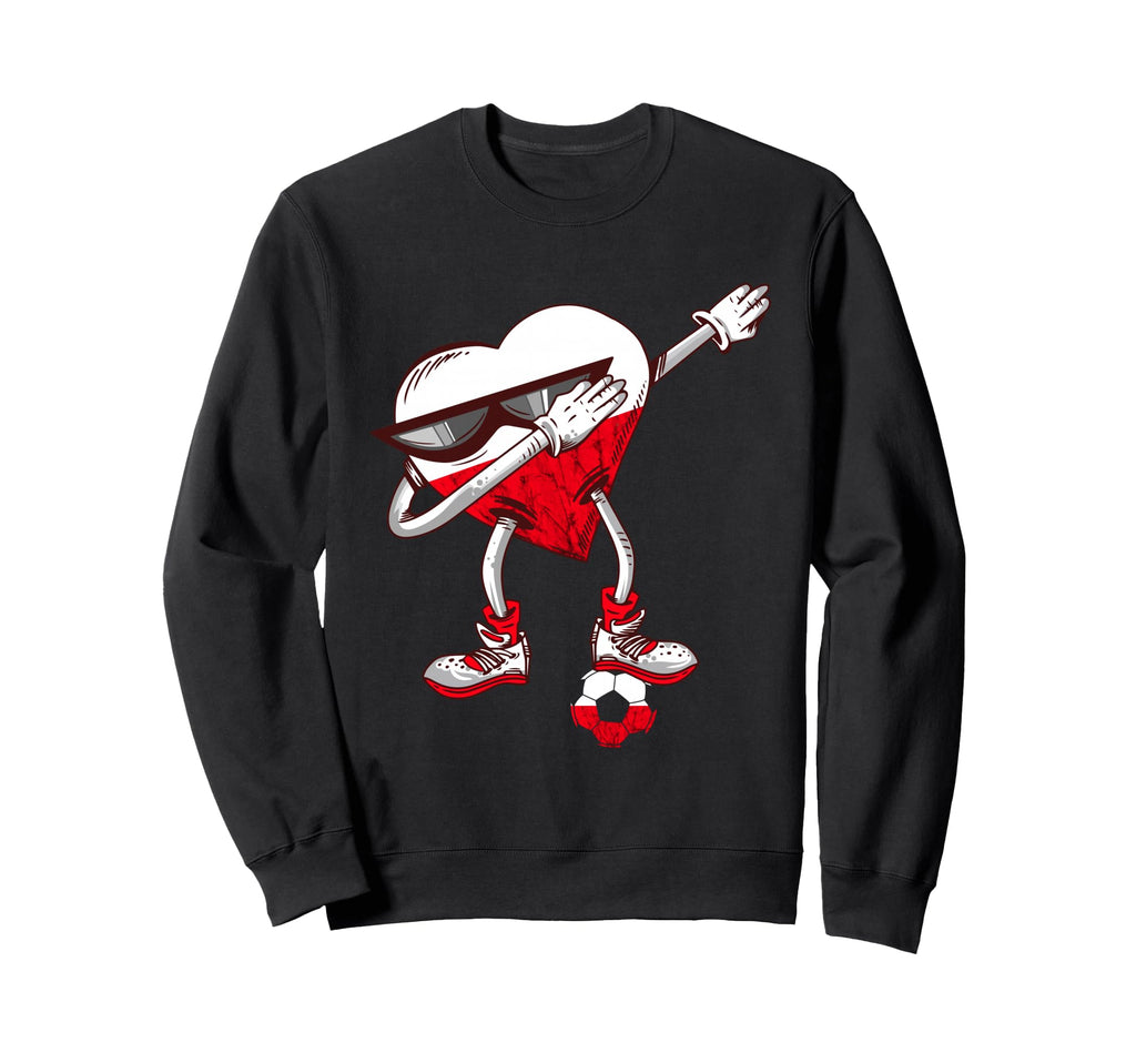 Poland Dabbing Heart Polska Sweatshirt - Aesthetic Graphic for Adults